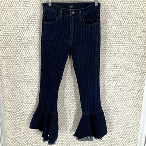 Citizens of Humanity Jeans Womans Size 27 Striped Drew Flounce‎ High Rise Denim